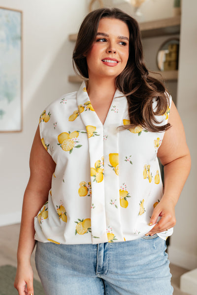 When Life Gives You Lemons Sleeveless Blouse Southern Soul Collectives