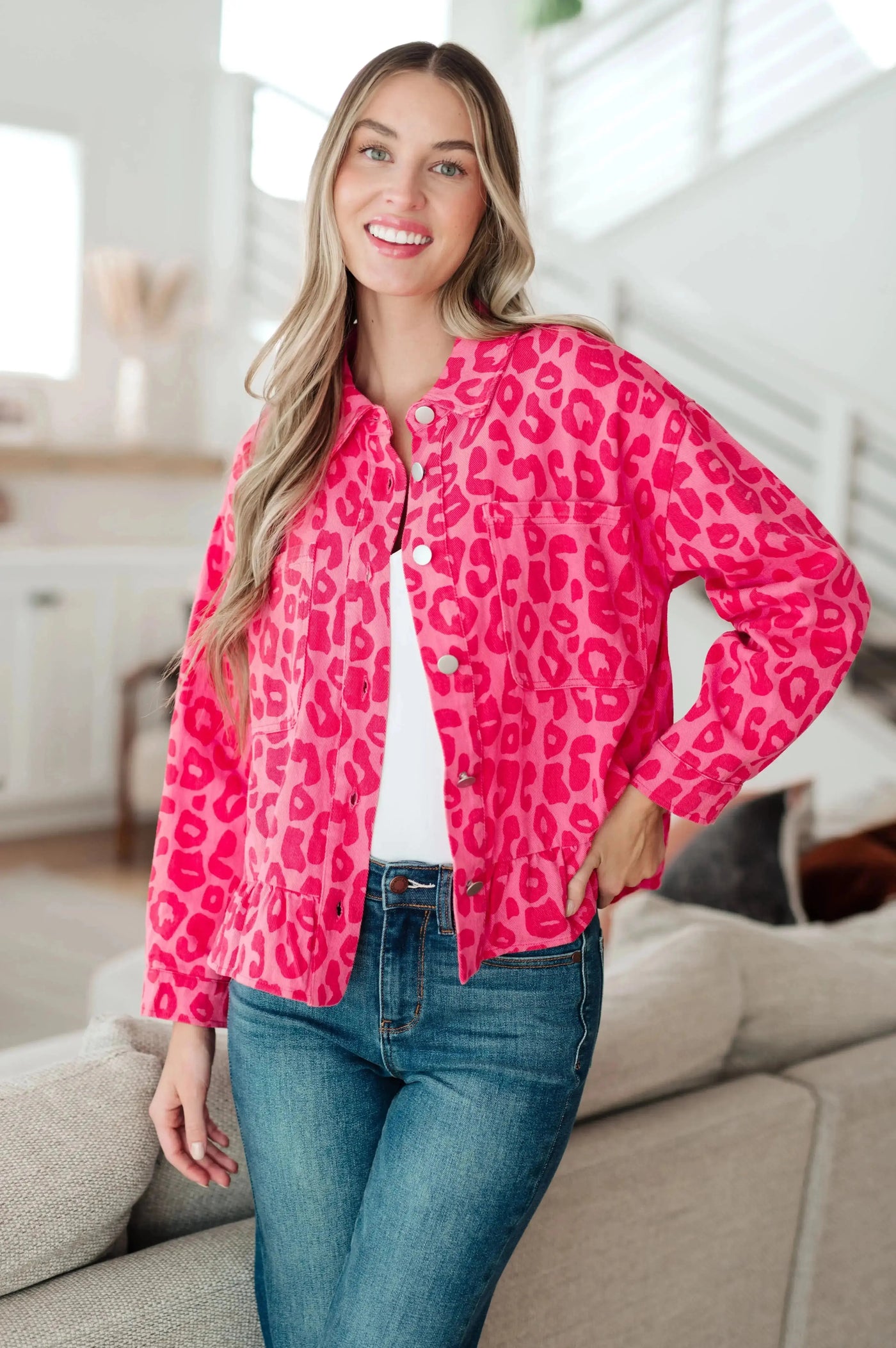 Wild At Heart Animal Print Button Down Womens Southern Soul Collectives