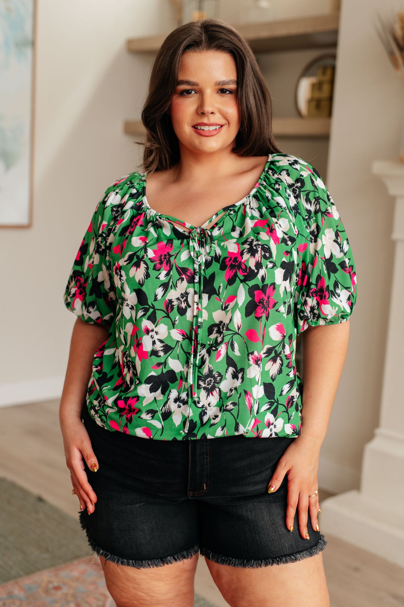 Wild and Bright Floral Top Southern Soul Collectives