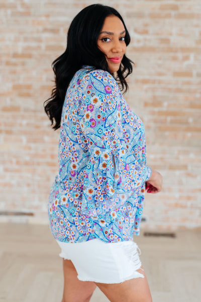 Willow Bell Sleeve Top in Retro Ditsy Floral Southern Soul Collectives