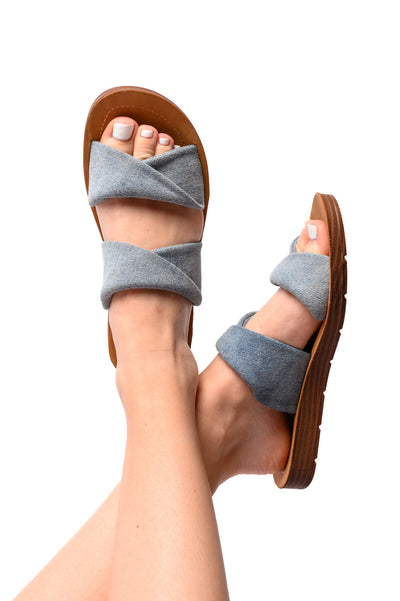 With a Twist Sandal in Denim Southern Soul Collectives