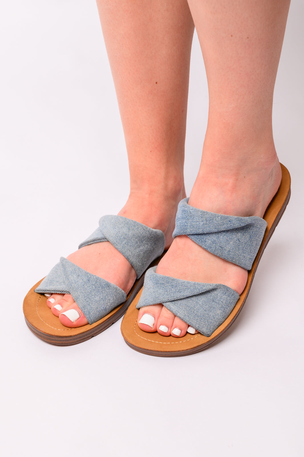 With a Twist Sandal in Denim Southern Soul Collectives