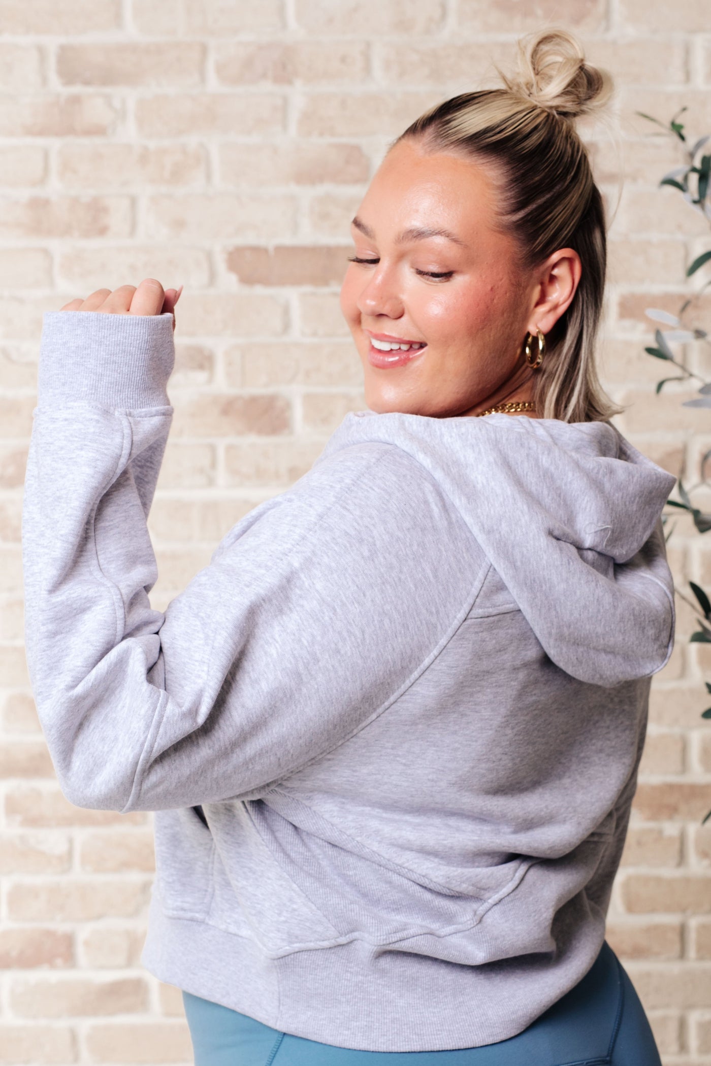 Working Up A Sweat Hooded Pullover in Grey Southern Soul Collectives