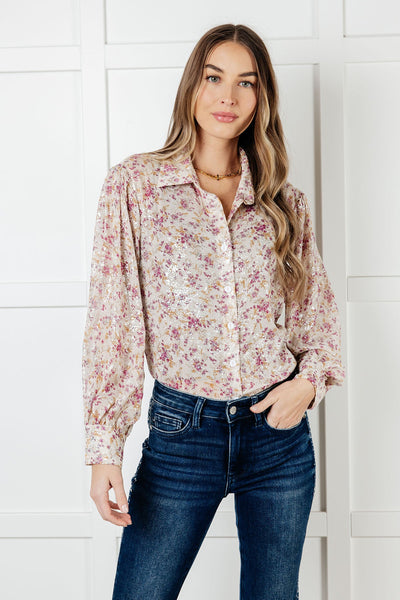 You and I Connect Floral Button Up Blouse Southern Soul Collectives