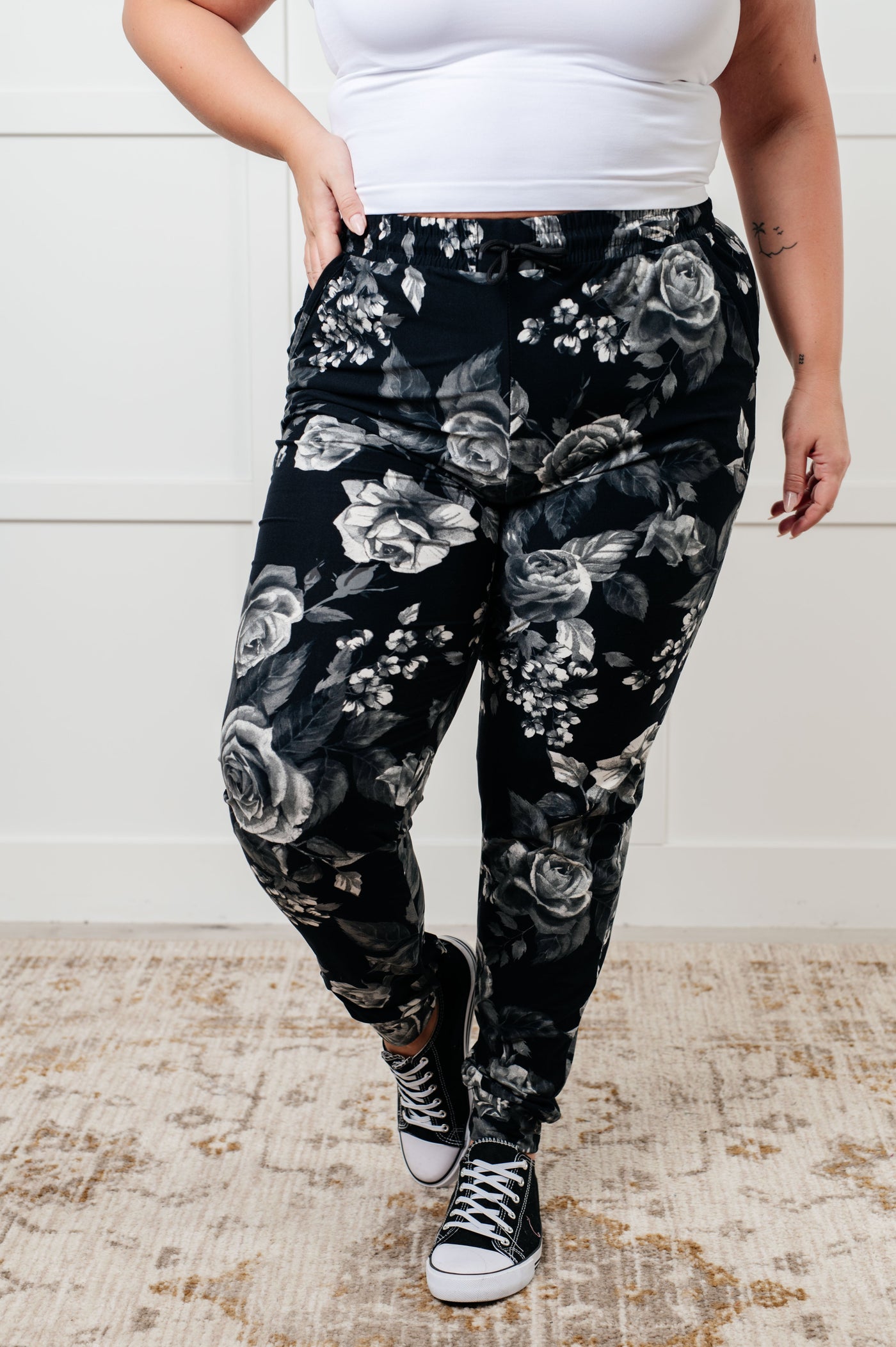 Your New Favorite Joggers in Rose Print Southern Soul Collectives