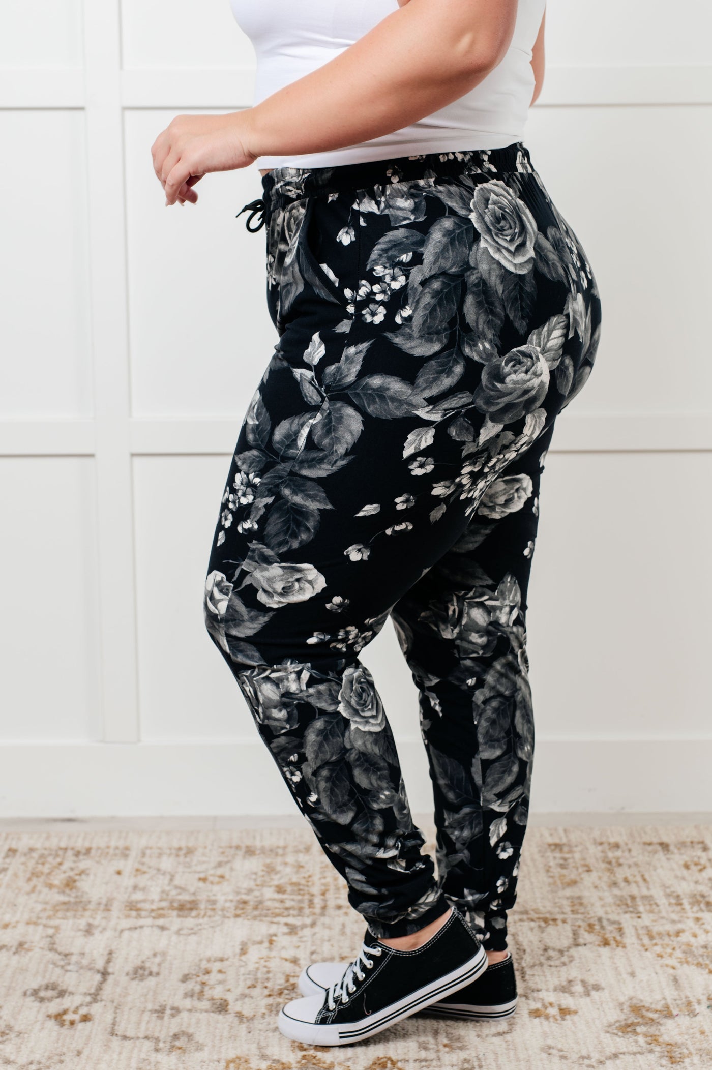 Your New Favorite Joggers in Rose Print Southern Soul Collectives