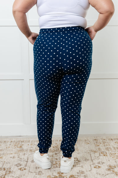 Your New Favorite Joggers in White Polka Dot Southern Soul Collectives