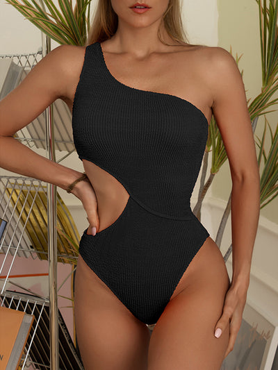 Cutout One Shoulder One-Piece Swimwear Southern Soul Collectives