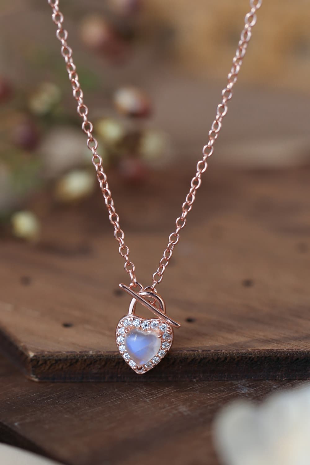 Moonstone Heart Lock Pendant Necklace Southern Soul Collectives