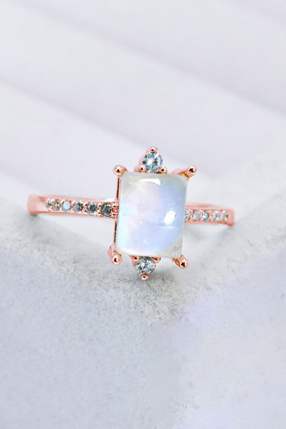 925 Sterling Silver Square Moonstone Ring Southern Soul Collectives