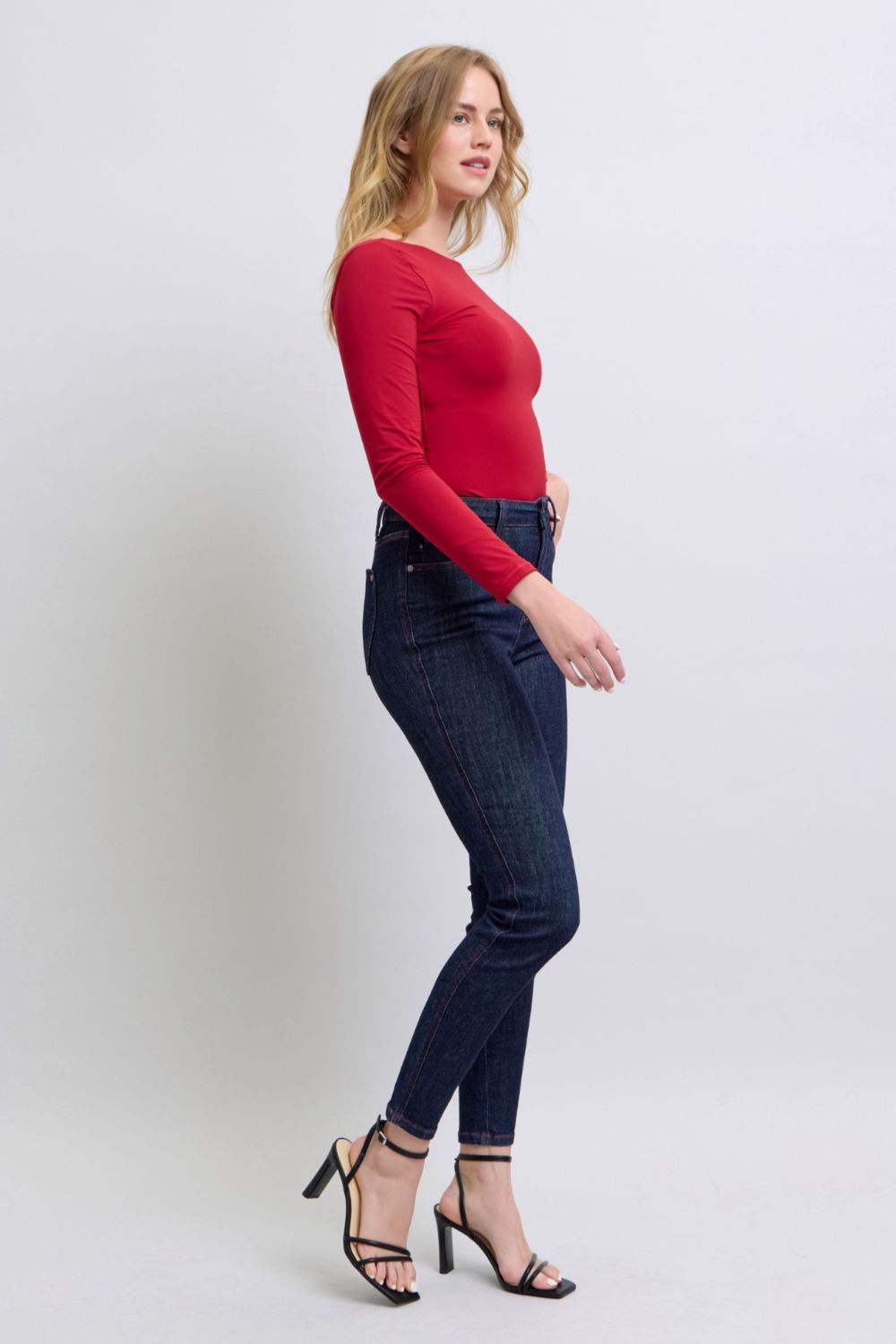 Judy Blue Full Size Heart Shaped Back Pockets Skinny Jeans Southern Soul Collectives