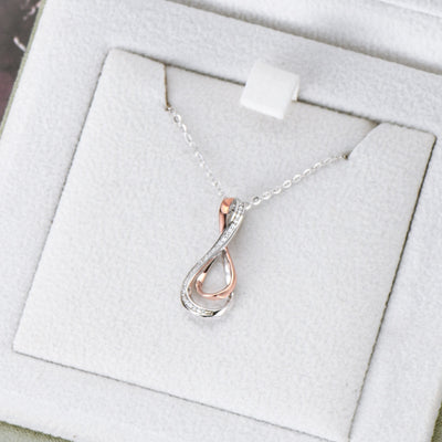 925 Sterling Silver Inlaid Moissanite Infinity Pendant Necklace Southern Soul Collectives