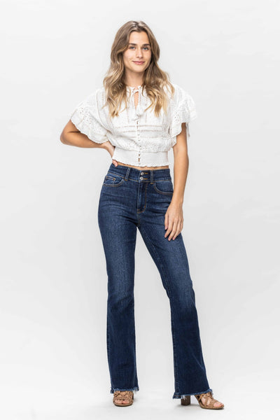 Judy Blue Frayed Hem Bootcut Jeans Southern Soul Collectives