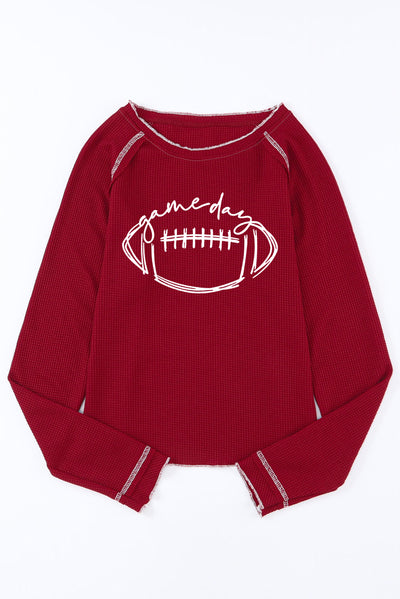 Football Round Neck Long Sleeve Sweatshirt Southern Soul Collectives