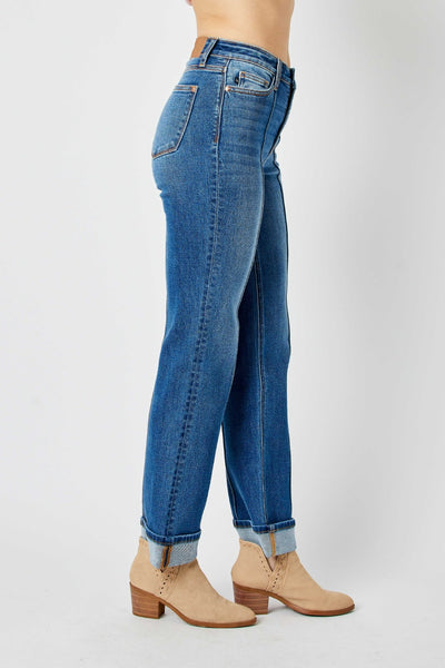 Judy Blue Full Size High Waist Front Seam Detail Straight Jeans Southern Soul Collectives