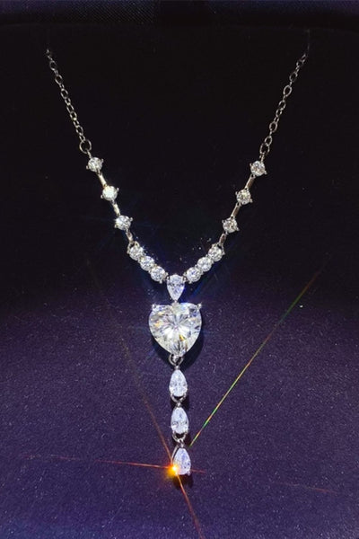 3 Carat Moissanite 925 Sterling Silver Drop Necklace Southern Soul Collectives