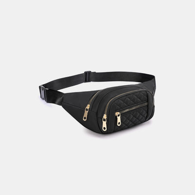 Zenana Quilted Multi Pocket Waist Belt Bag Southern Soul Collectives