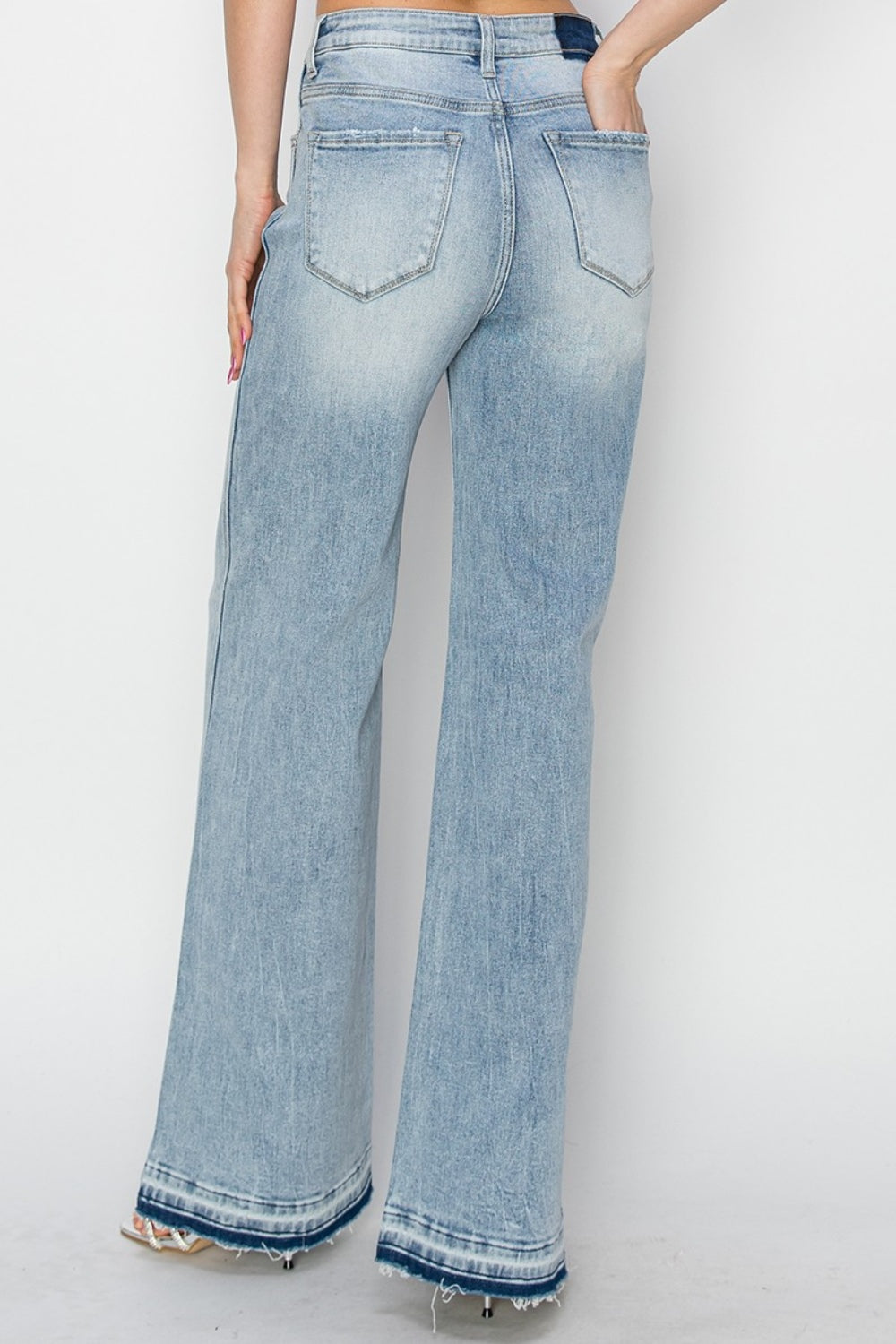 Risen Full Size High Rise Wide Leg Jeans Southern Soul Collectives