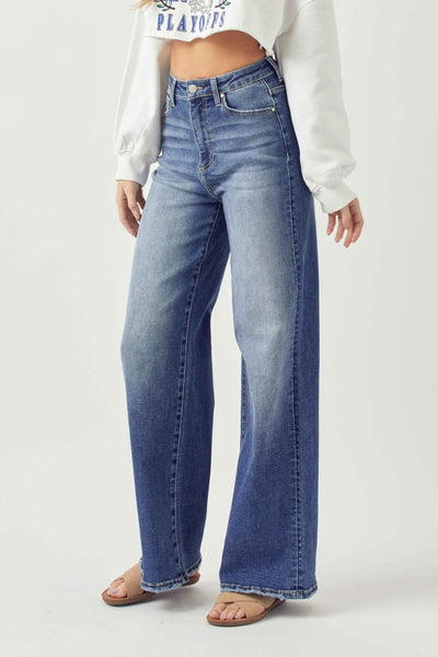 Risen High Rise Wide Leg Jeans Southern Soul Collectives