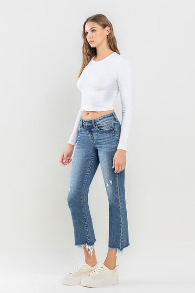 Lovervet Mid Rise Frayed Hem Jeans Southern Soul Collectives