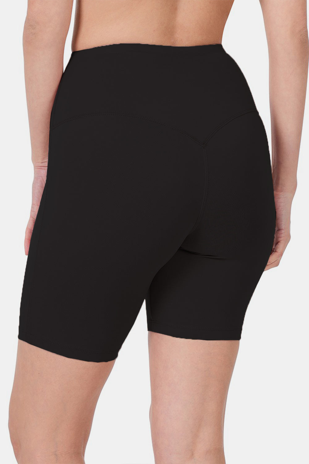 Zenana High Waist Active Shorts in Black Southern Soul Collectives