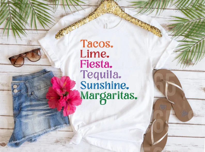 Tacos Lime Fiesta Graphic T-shirt  Southern Soul Collectives 