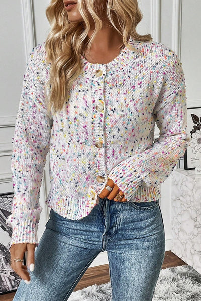 Confetti Button Up Long Sleeve Cardigan Southern Soul Collectives