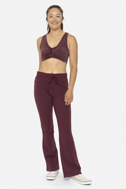 Drawstring Flared Pants in Plum Southern Soul Collectives