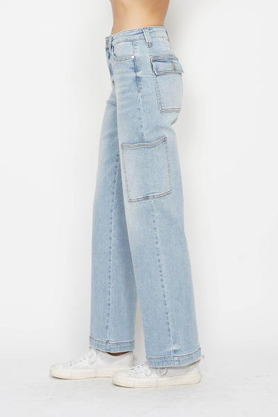 Judy Blue High Waist Straight Leg Cargo Jeans Southern Soul Collectives