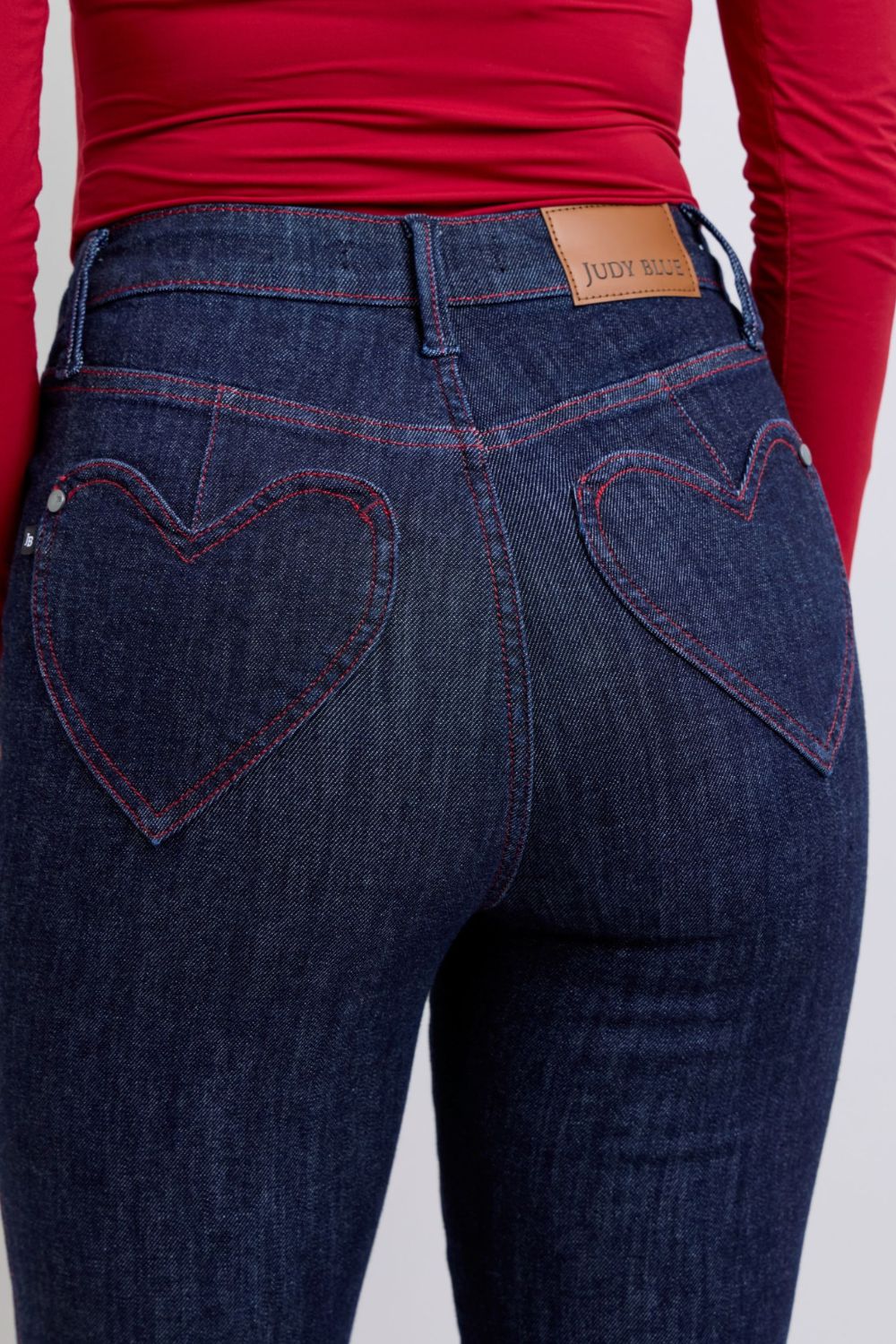 Judy Blue Full Size Heart Shaped Back Pockets Skinny Jeans Southern Soul Collectives