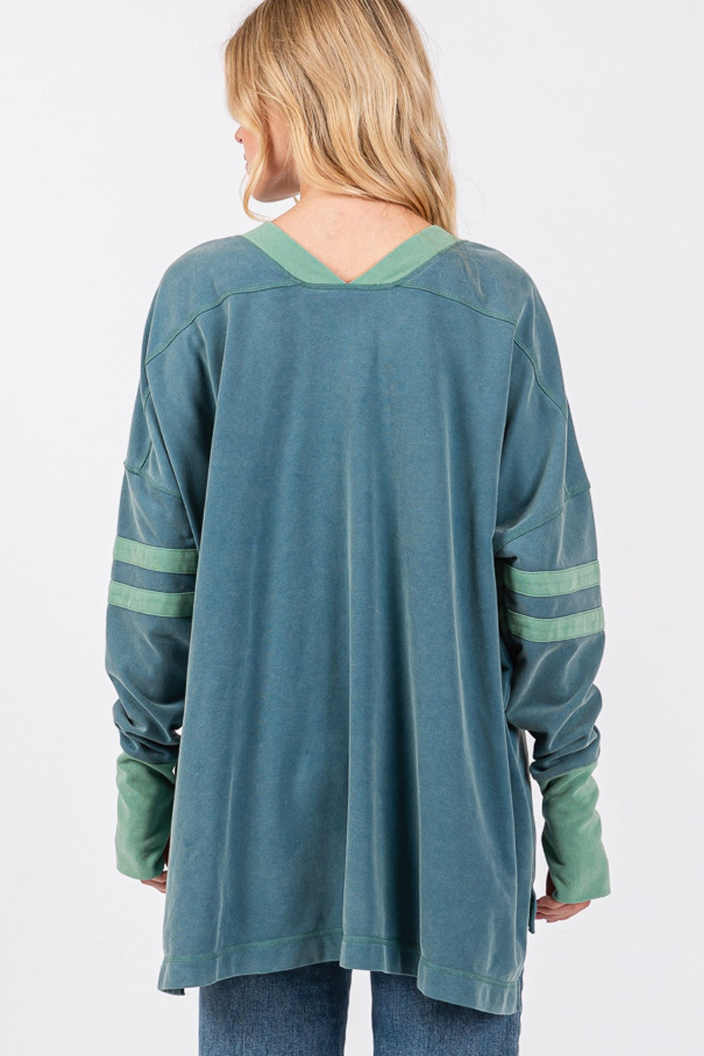 SAGE + FIG Mineral Wash Side Slit Contrast Top Southern Soul Collectives