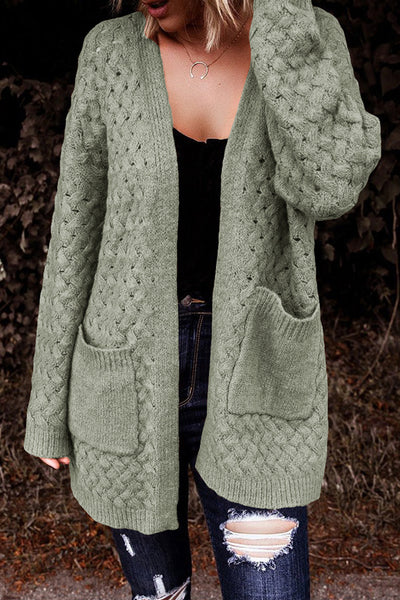 Open Front Dropped Shoulder Cardigan with Pockets Southern Soul Collectives