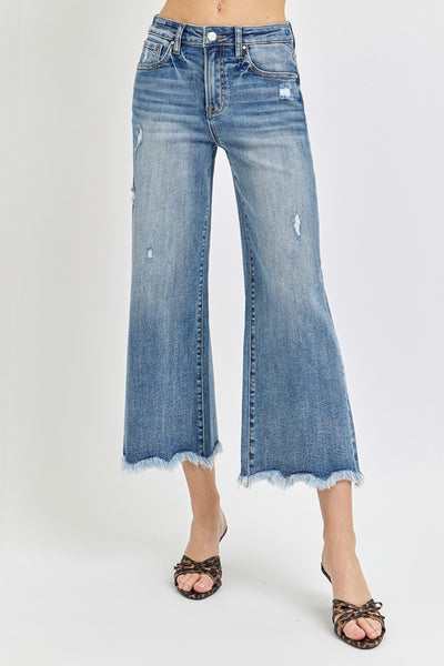 Risen High Rise Cropped Flare Jeans Southern Soul Collectives