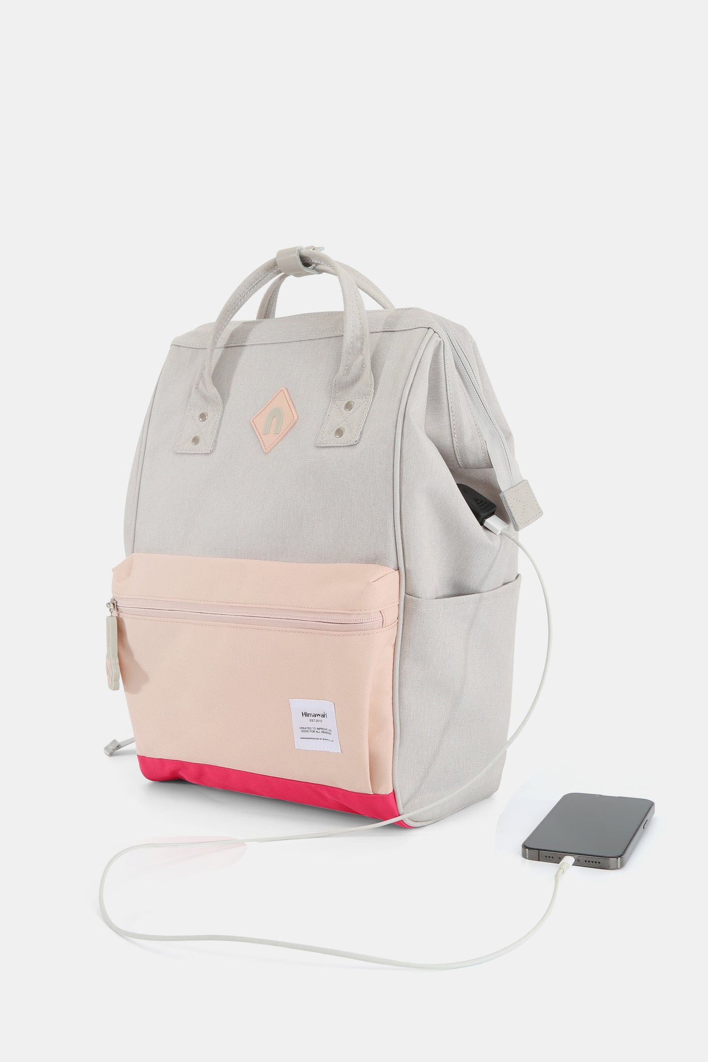 Stepping Out Contrast Waterproof Backpack Bag with External USB Port Southern Soul Collectives