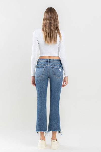 Lovervet Mid Rise Frayed Hem Jeans Southern Soul Collectives