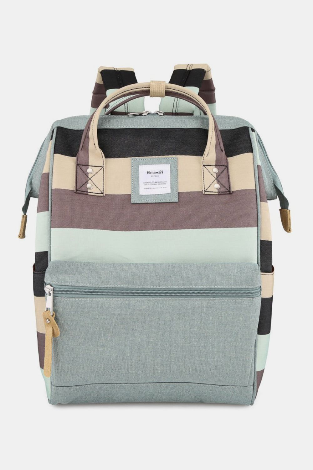 Stepping Out Striped Waterproof Nylon Backpack Bag with Side Pockets Southern Soul Collectives