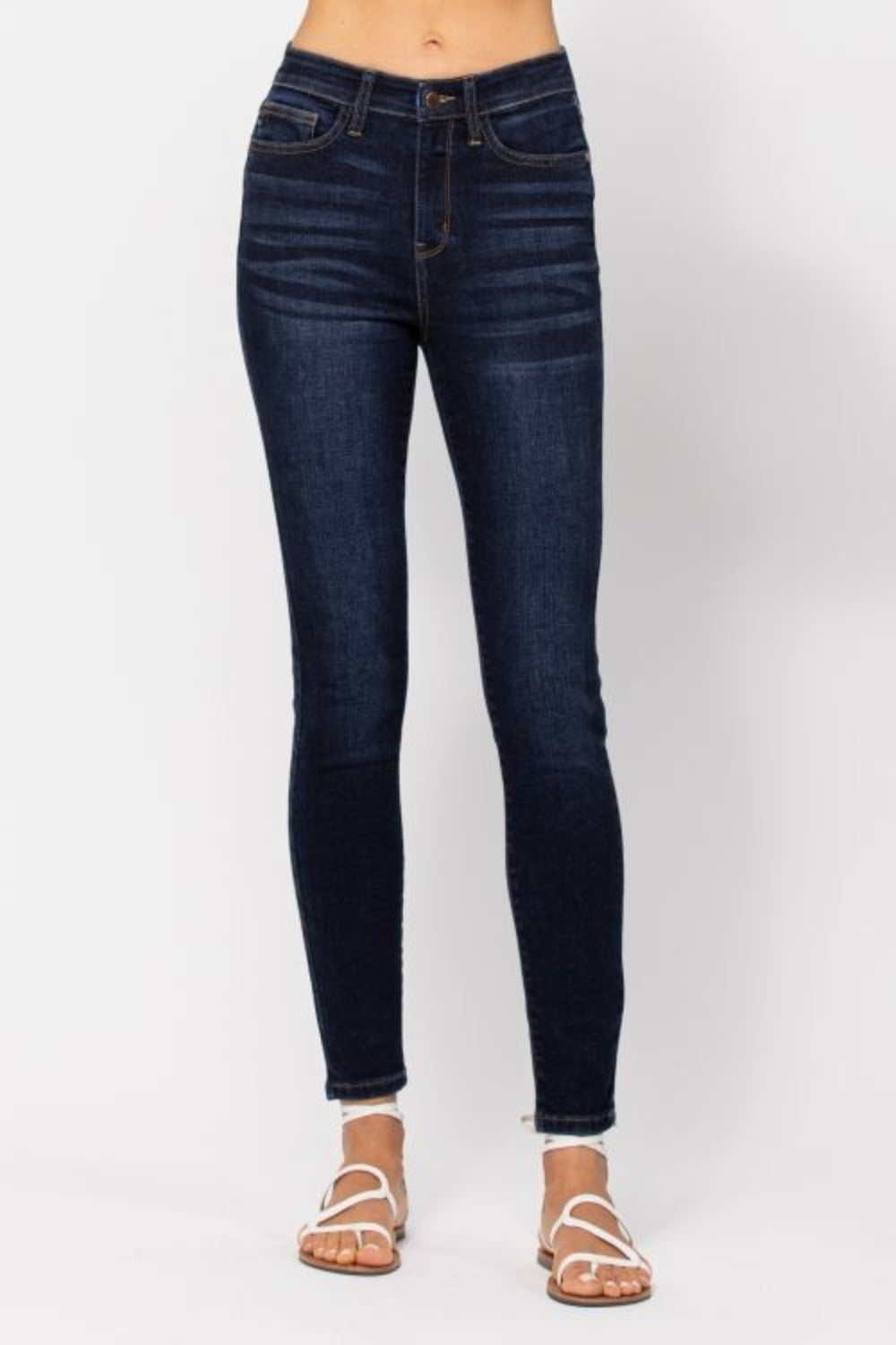 Judy Blue High Waist Hand Sanded Skinny Jeans Southern Soul Collectives