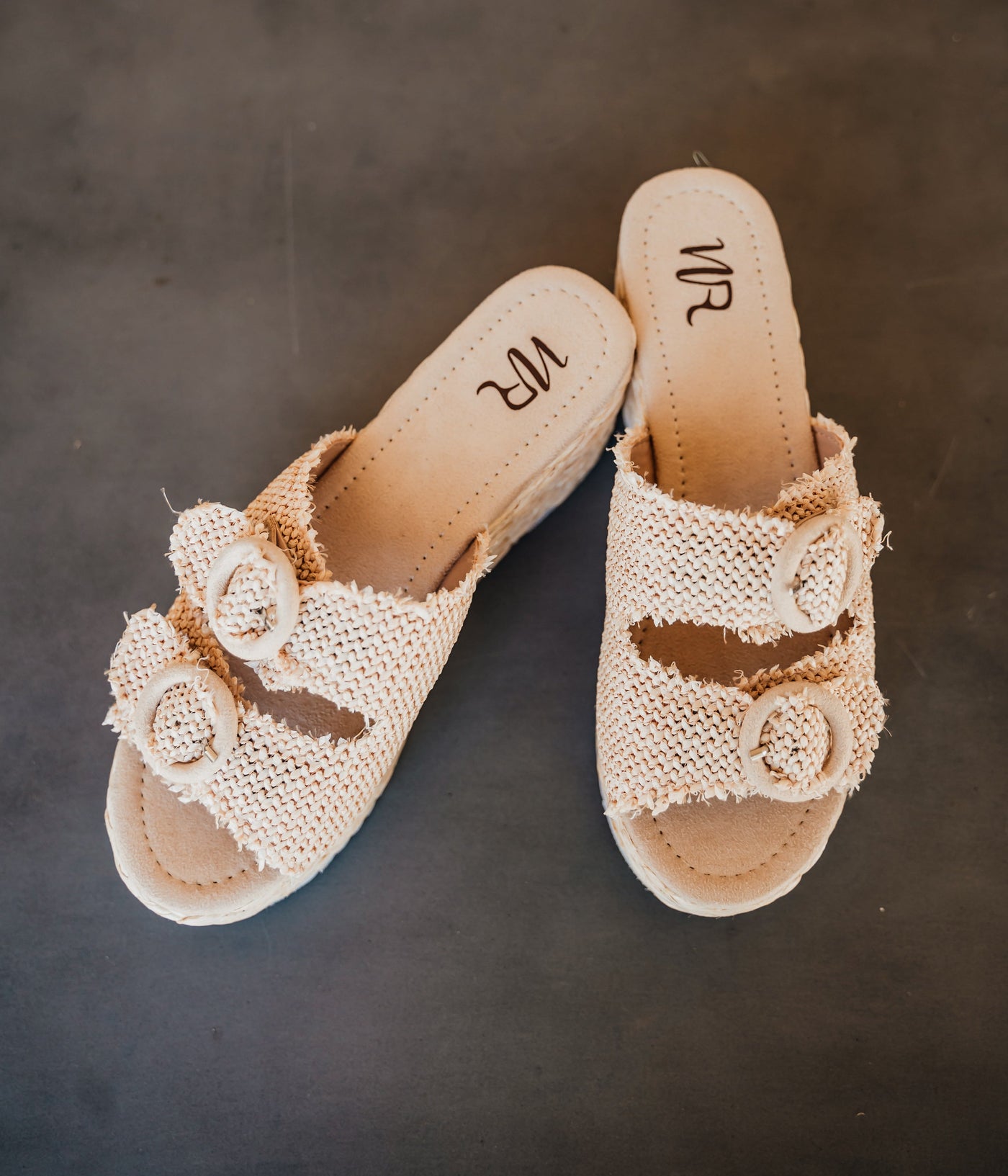 Eriwen Buckle Wedge in Cream Southern Soul Collectives