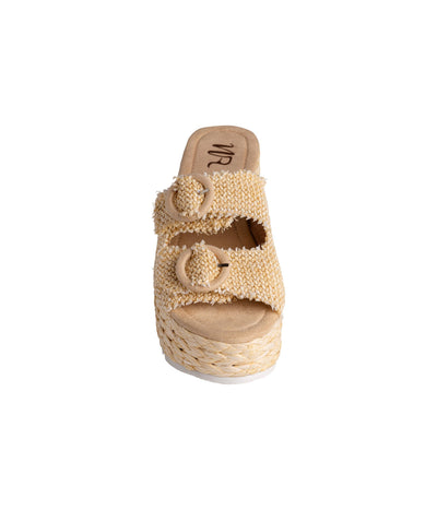 Eriwen Buckle Wedge in Cream Southern Soul Collectives