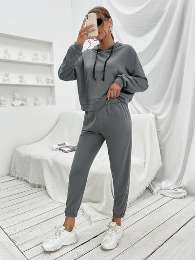 Sports Hoodie and Jogger Two Piece Set in Charcoal Southern Soul Collectives