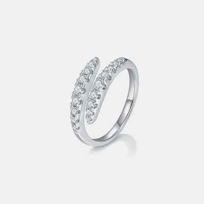 925 Sterling Silver Moissanite Bypass Ring Southern Soul Collectives