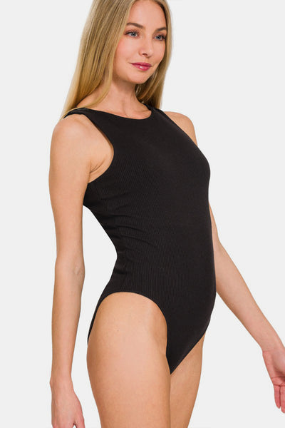 Zenana Ribbed Double Layered Bodysuit Southern Soul Collectives