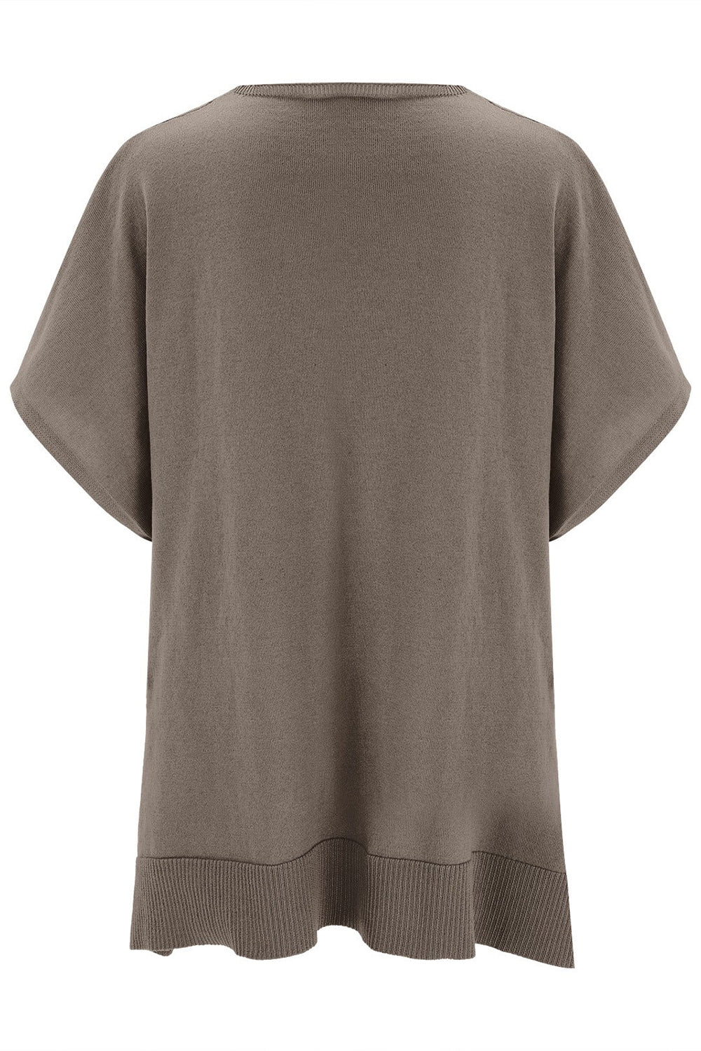 Slit V-Neck Half Sleeve Knit Top Southern Soul Collectives