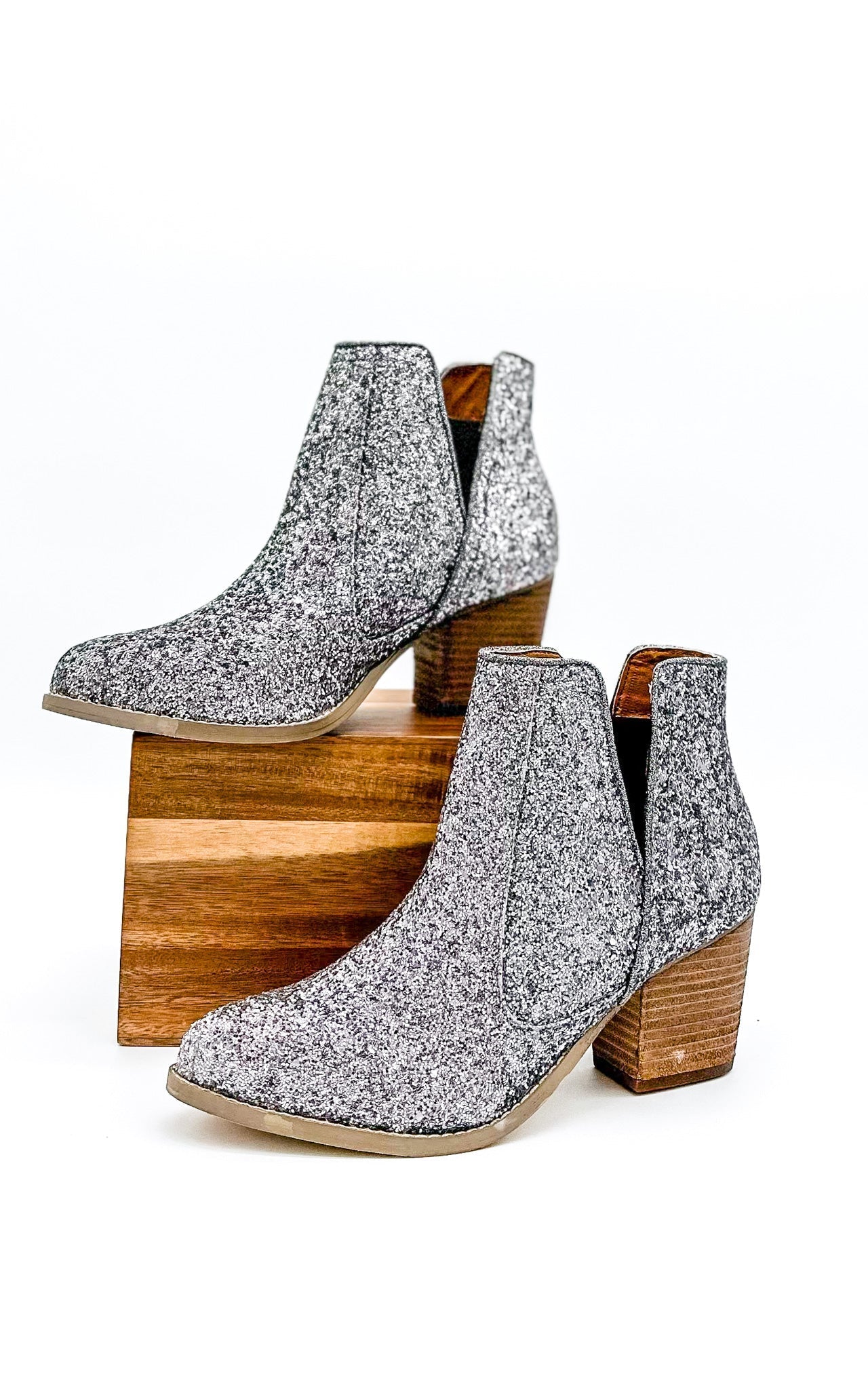 Fiera Booties in Pewter Southern Soul Collectives