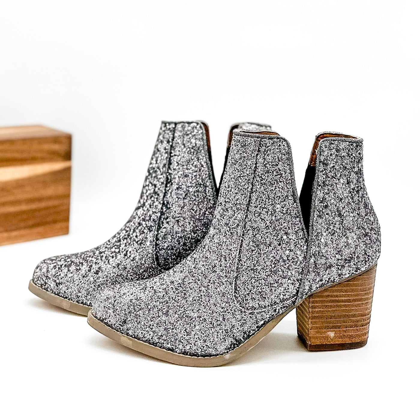 Fiera Booties in Pewter Southern Soul Collectives