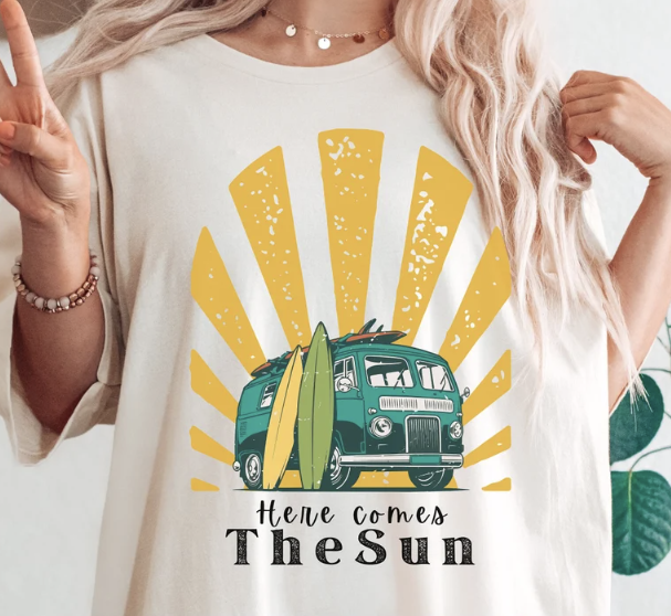 Here Comes The Sun Retro Graphic T (S-3X)  Southern Soul Collectives 