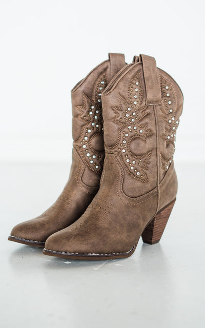 Houston Western Boots in Taupe Southern Soul Collectives