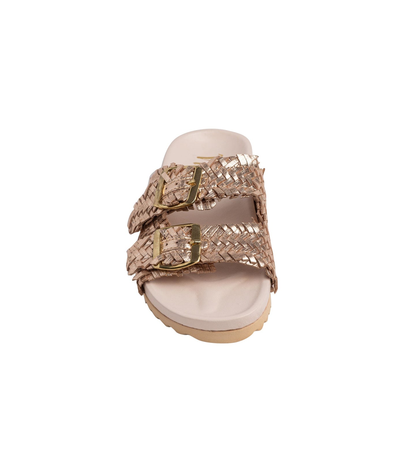 Intertwine Dual Woven Strap Slide in Champagne Southern Soul Collectives