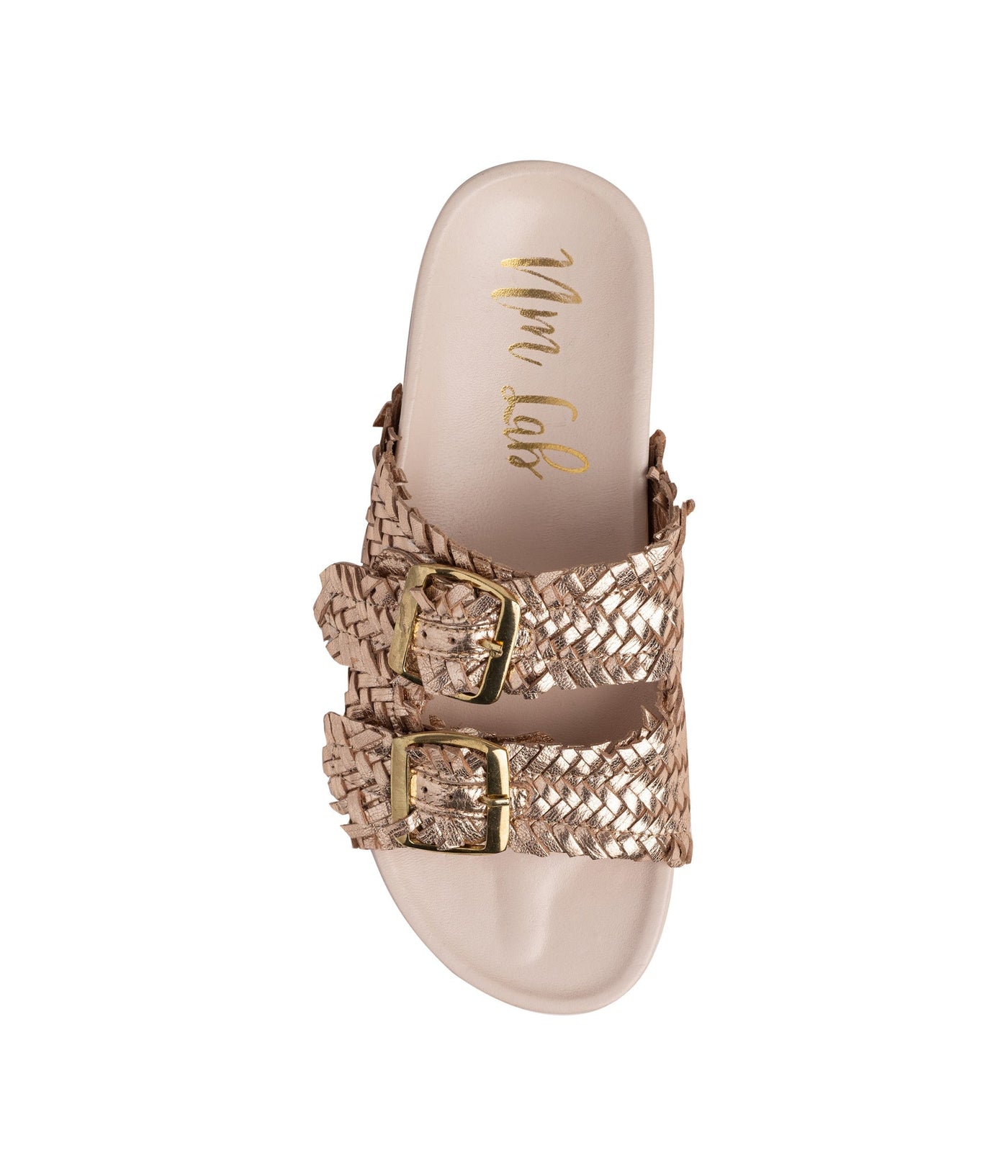 Intertwine Dual Woven Strap Slide in Champagne Southern Soul Collectives