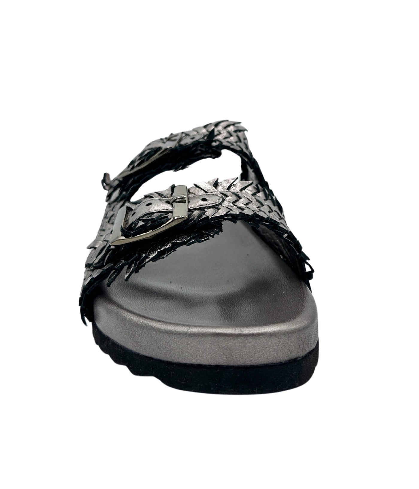 Intertwine Dual Woven Strap Slide in Pewter Southern Soul Collectives